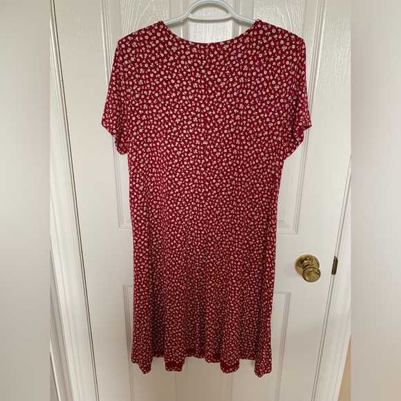 Old Navy Red Ditsy Floral Printed Pullover Swing Dress Summer Dress🌺💐🌷 - Picture 5 of 6